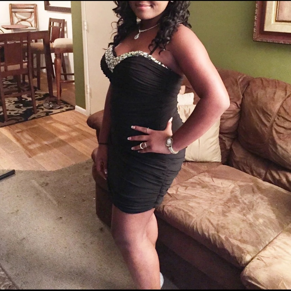 Homecoming Prom Party Black Dress